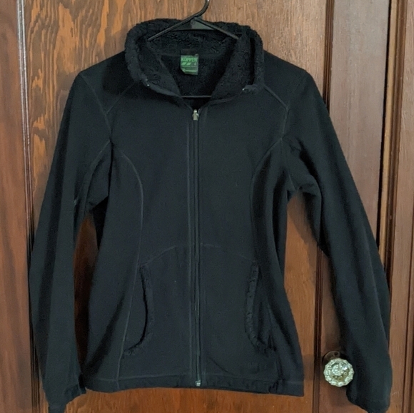 Koppen Reversible Black Fleece Full Zip Jacket Size Small - Picture 1 of 14